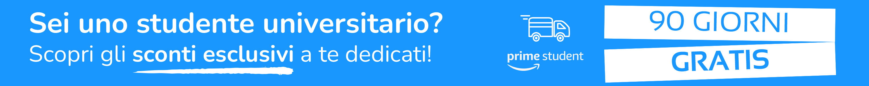 Sei uno studente universitario? Ottieni subito degli sconti esclusivi sui libri e numerosi altri vantaggi